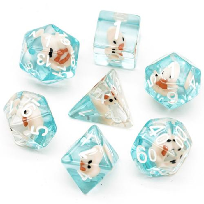Foam Brain Games 7-Piece RPG Dice Set: Interior Design (Birds)