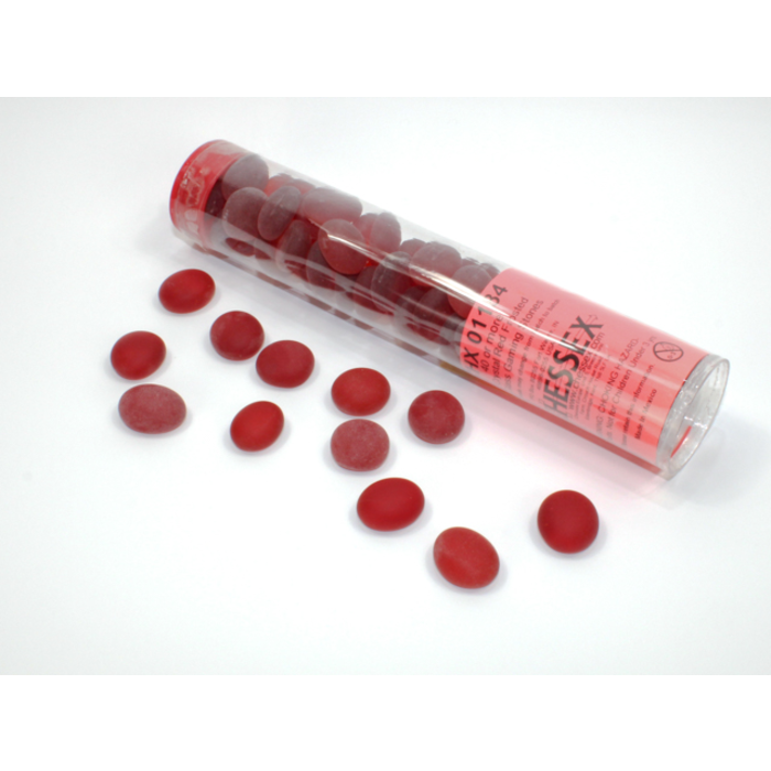 Chessex Tube of Glass Counters Frosted