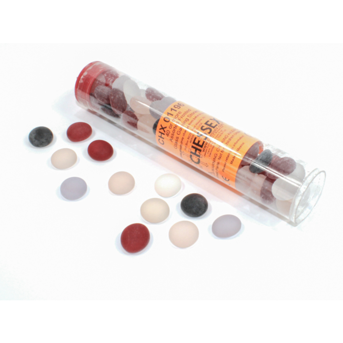 Chessex Tube of Glass Counters Frosted