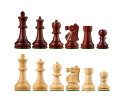 Wood Expressions Chess Pieces - Bobby Fischer Redwood/Boxwood (3.75" King)