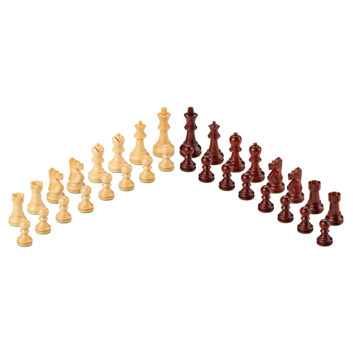 Wood Expressions Chess Pieces - Bobby Fischer Redwood/Boxwood (3.75" King)