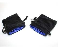 Koplow Velvet Dice Bag Black with Colour Interior