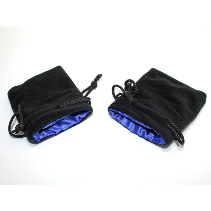Koplow Velvet Dice Bag Black with Colour Interior