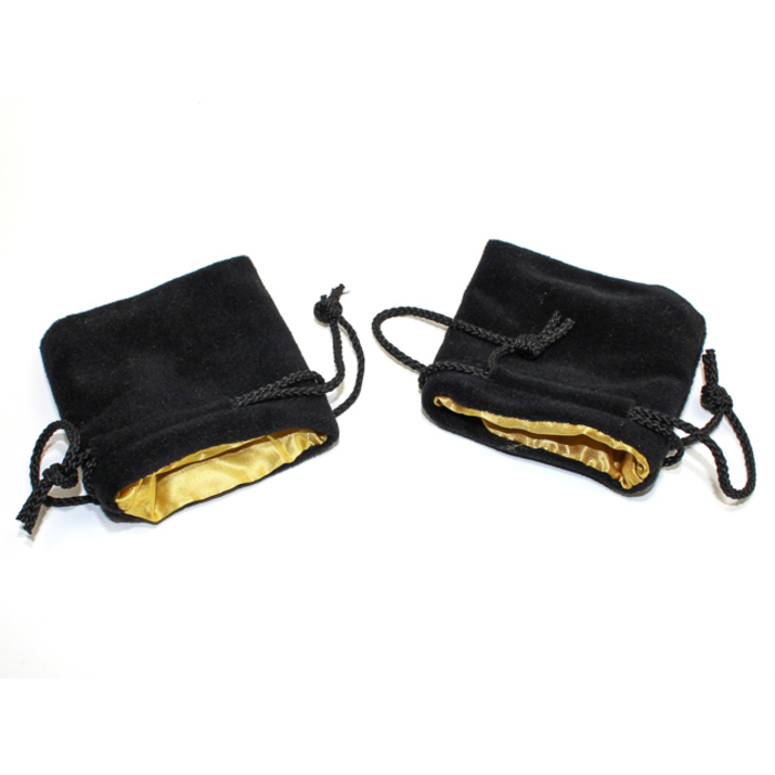 Koplow Velvet Dice Bag Black with Colour Interior