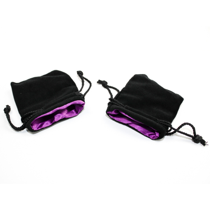Koplow Velvet Dice Bag Black with Colour Interior