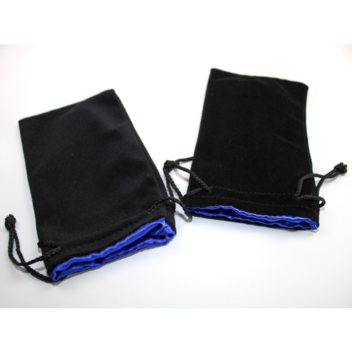 Koplow Velvet Dice Bag Black with Colour Interior