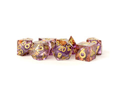 Metallic Dice Games 7-Piece RPG Dice Set: Liquid Core