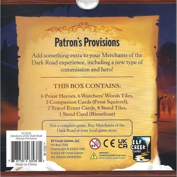 Elf Creek Games Merchants of the Dark Road: Patron's Provisions Expansion
