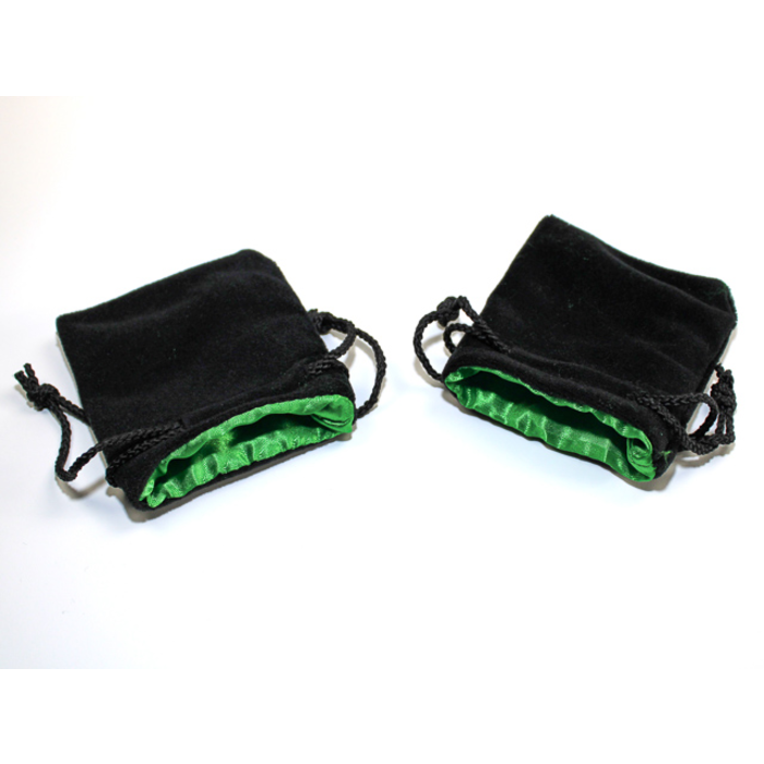 Koplow Velvet Dice Bag Black with Colour Interior