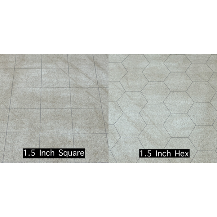 Chessex Playmat - Reversible Megamat w/ 1.5" Squares/Hexes - 34.5" x 48"