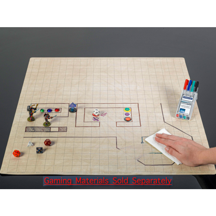 Chessex Playmat - Reversible Megamat w/ 1.5" Squares/Hexes - 34.5" x 48"