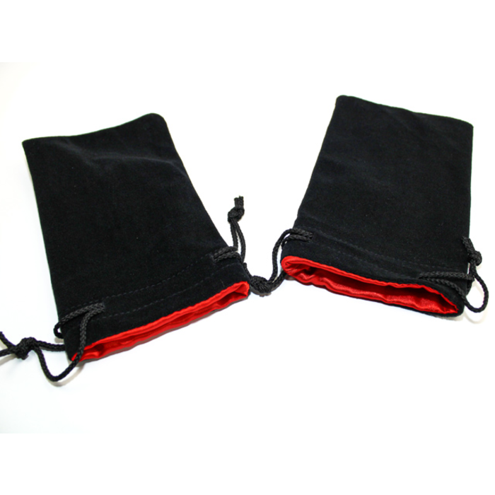 Koplow Velvet Dice Bag Black with Colour Interior