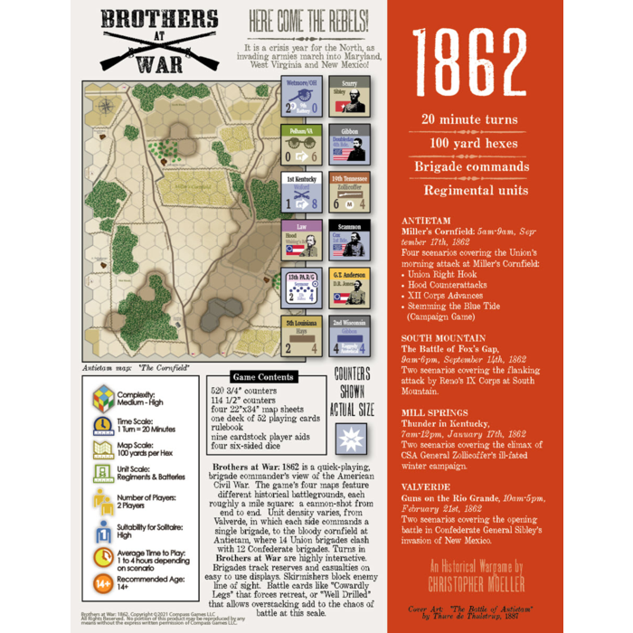 Compass Games Brothers at War: 1862
