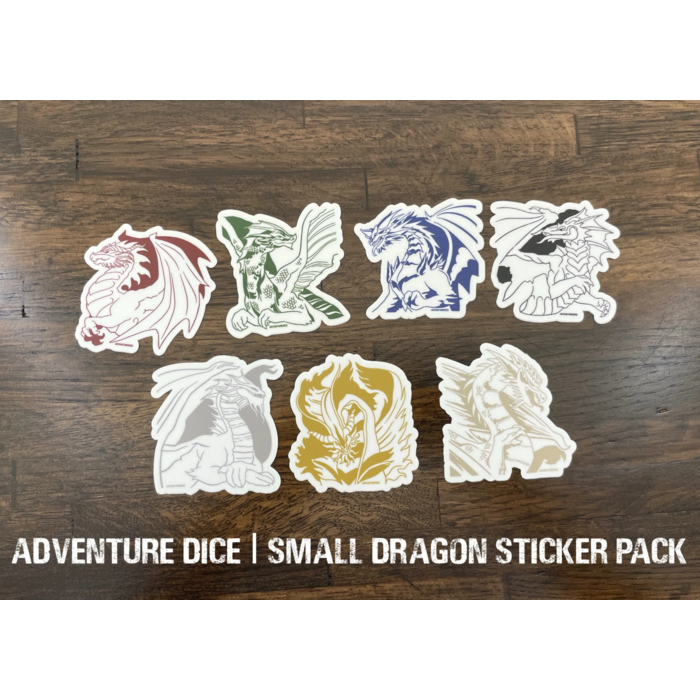 Adventure Dice RPG Stickers - Small Dragon Sticker Pack