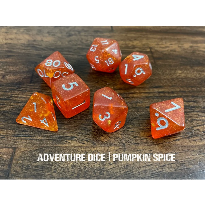 Adventure Dice 7-Piece RPG Dice Set: Food Themed