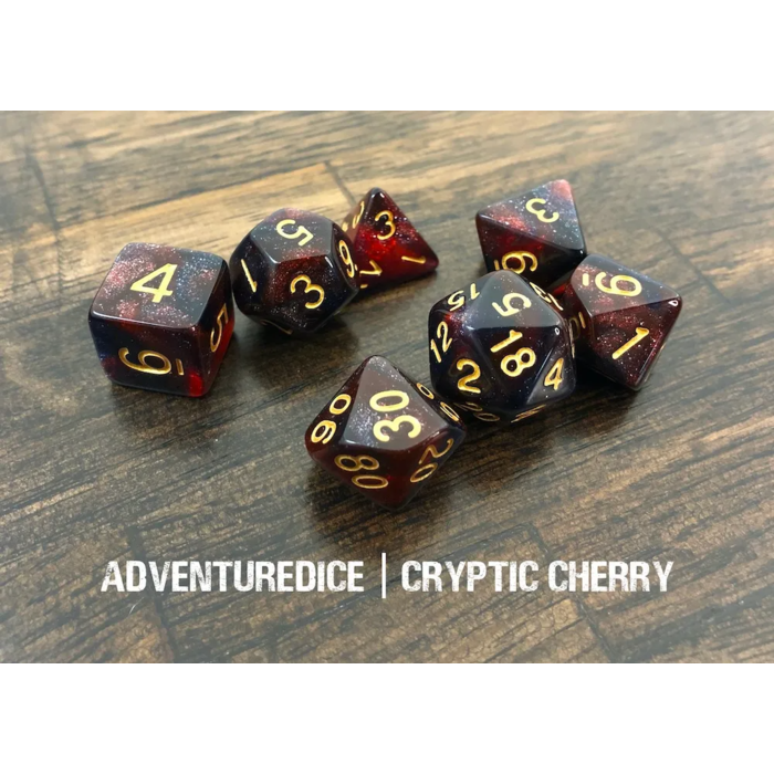 Adventure Dice 7-Piece RPG Dice Set: Fruit Themed