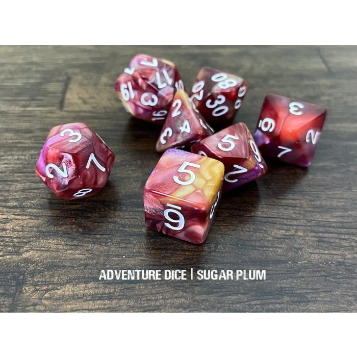 Adventure Dice 7-Piece RPG Dice Set: Fruit Themed