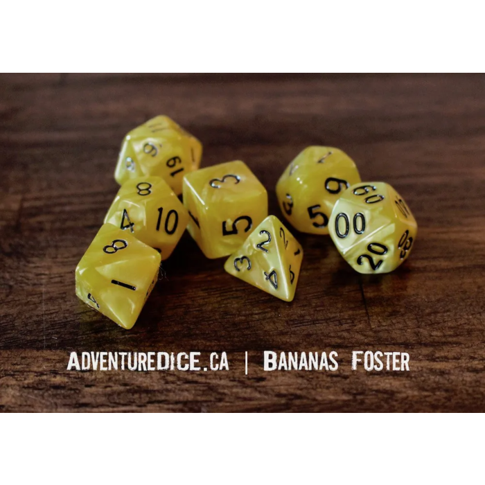 Adventure Dice 7-Piece RPG Dice Set: Fruit Themed