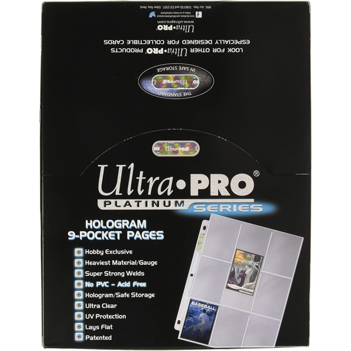 Ultra Pro 9-Pocket Pages - 100/pk - Clear (Platinum Series)