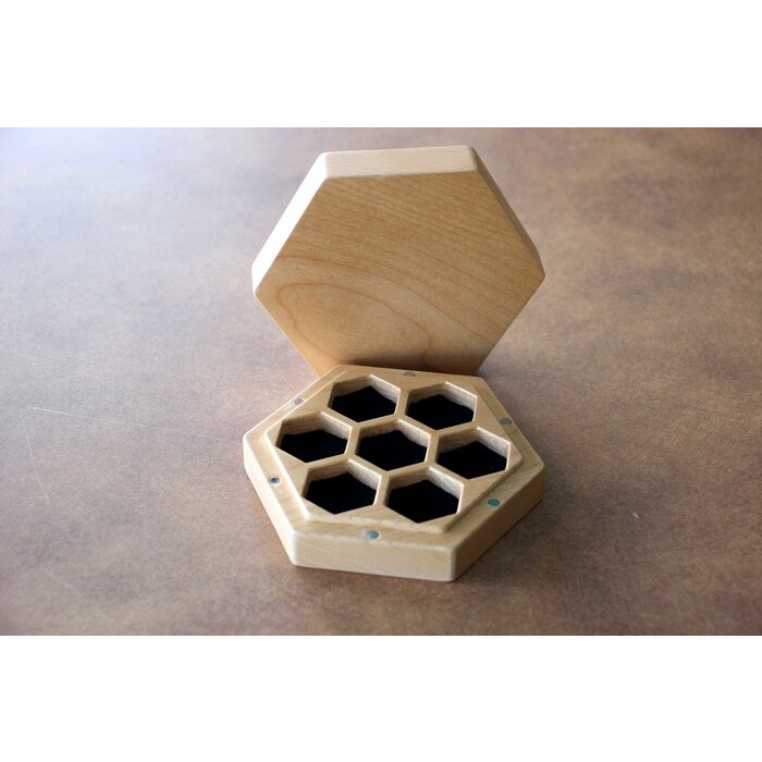 Folk Wood Wooden Dice Vault - Hex