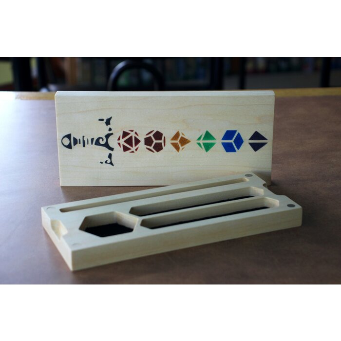 Folk Wood Wooden Dice Vault - Hero