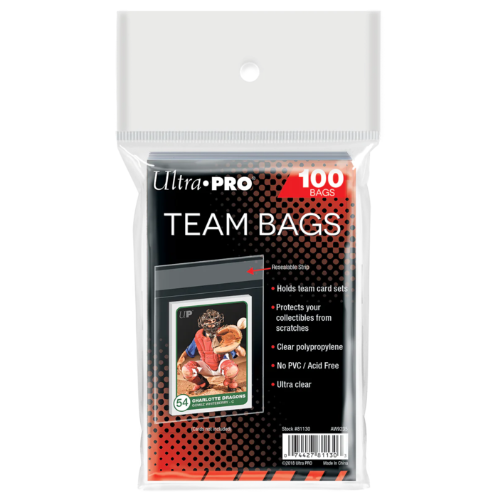 Ultra Pro Resealable Bag - Ultra Pro - 100/pk - Team Bags