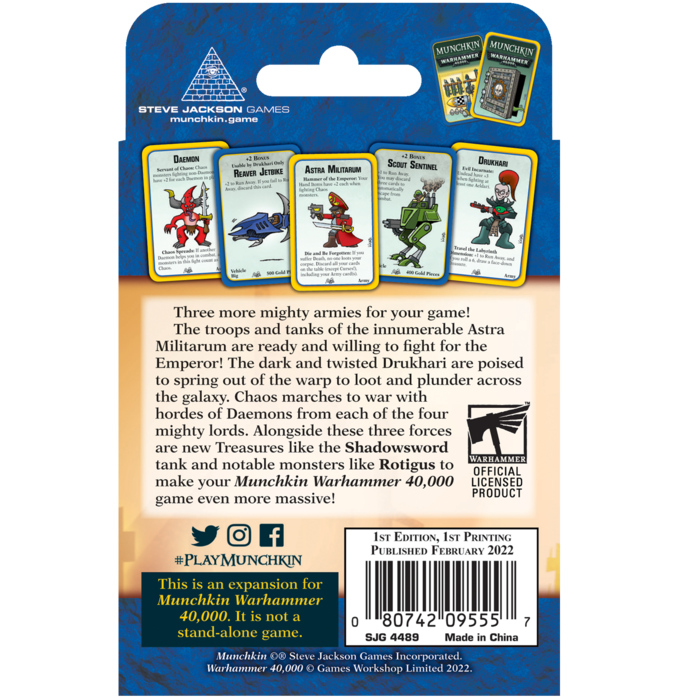 Steve Jackson Games Munchkin Warhammer 40K: Rank and Vile Expansion