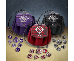 Enhance Gaming 7-Piece RPG Metal Dice Set: AP Enhance Collector's Edition w/ 2-in-1 Dice Tray and Dice Bag