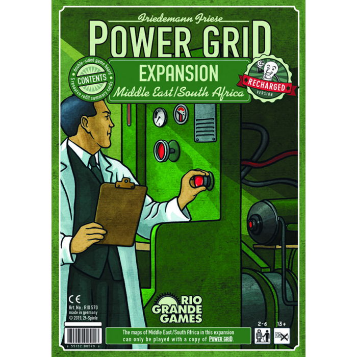 Rio Grande Games Power Grid: Middle East/South Africa Recharged Expansion
