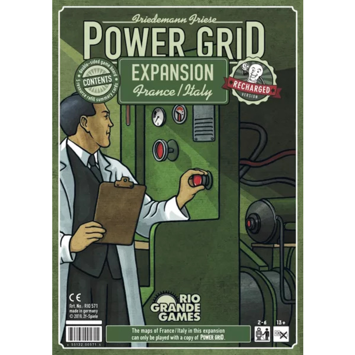 Rio Grande Games Power Grid: Italy/France Recharged Expansion
