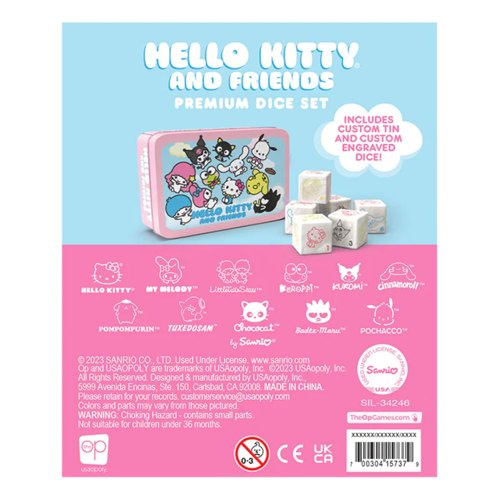 The OP 6-Piece Dice Set: Hello Kitty & Friends