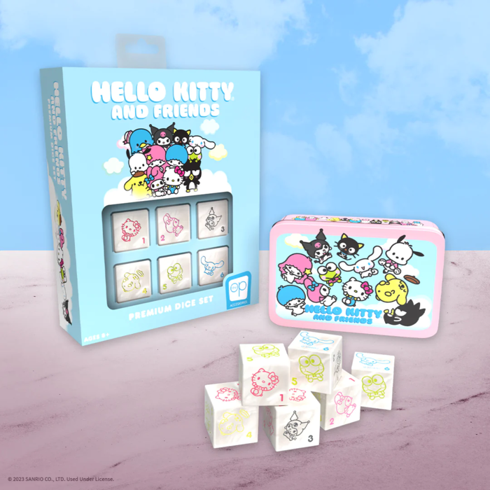 The OP 6-Piece Dice Set: Hello Kitty & Friends