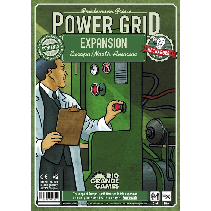 Rio Grande Games Power Grid: Europe/North America Recharged Expansion