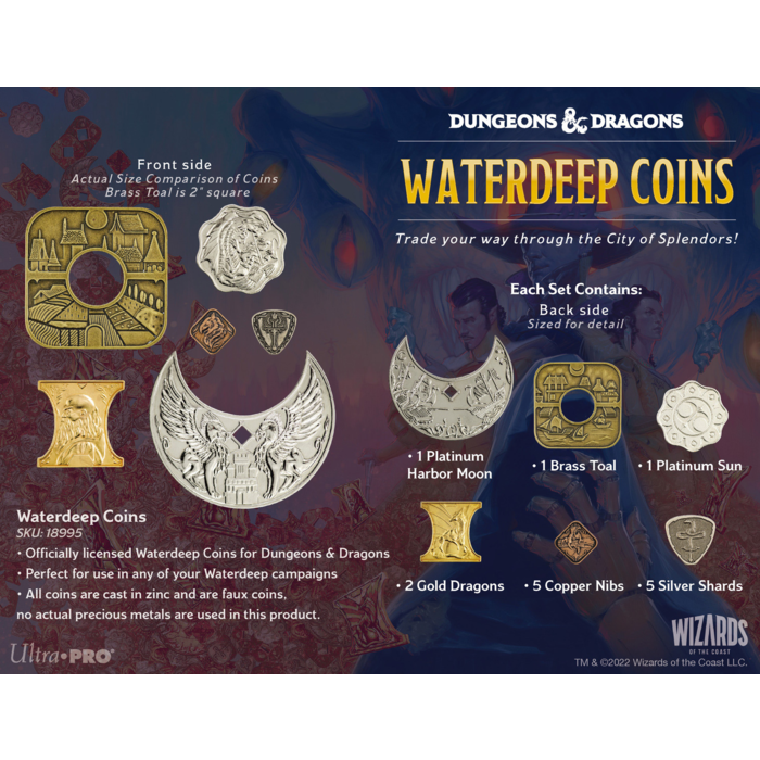 Wizards of the Coast D&D - Waterdeep Metal Coins