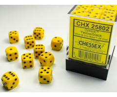 Chessex 36d6 Dice Block (12mm): Opaque (Assorted Colours)