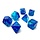 7-Piece RPG Dice Set: Gemini Translucent (Assorted Colours)