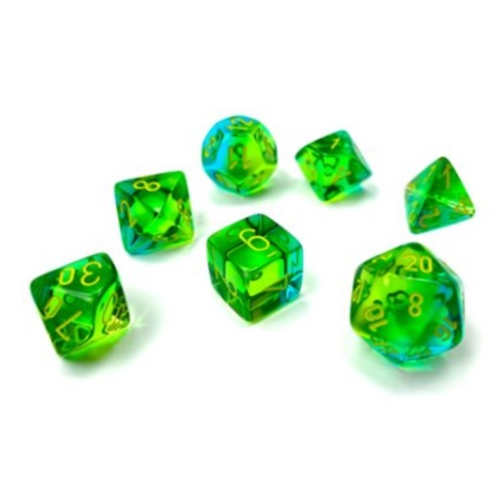 Chessex 7-Piece RPG Dice Set: Gemini Translucent (Assorted Colours)