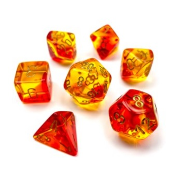 Chessex 7-Piece RPG Dice Set: Gemini Translucent (Assorted Colours)