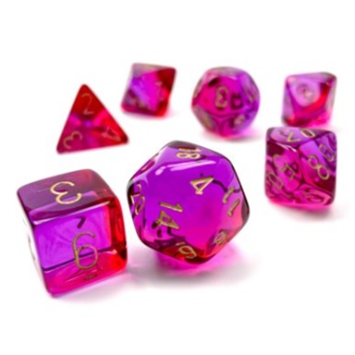 Chessex 7-Piece RPG Dice Set: Gemini Translucent (Assorted Colours)