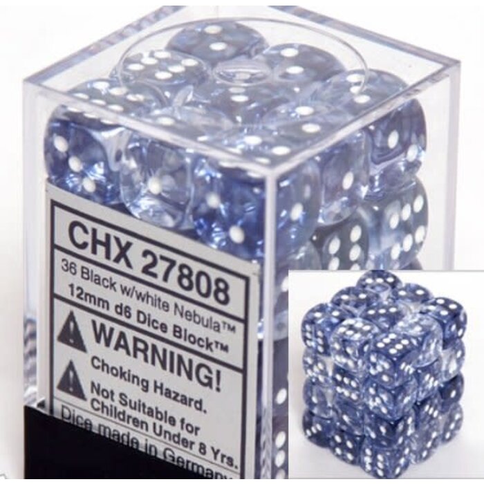 Chessex 36d6 Dice Block (12mm): Nebula (Assorted Colours)