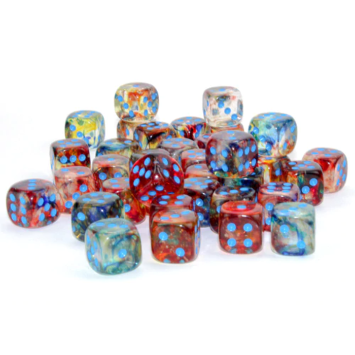 Chessex 36d6 Dice Block (12mm): Nebula Luminary (Assorted Colours)