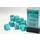 12d6 Dice Block (16mm): Cirrus (Assorted Colours) Aqua w/ Silver
