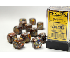 Chessex 12d6 Dice Block (16mm): Lustrous (Assorted Colours)
