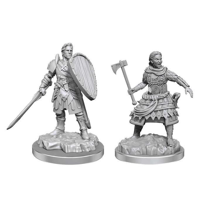 Wizkids/NECA LLC Nolzur's Marvelous Miniatures: Human Fighter Male/Female