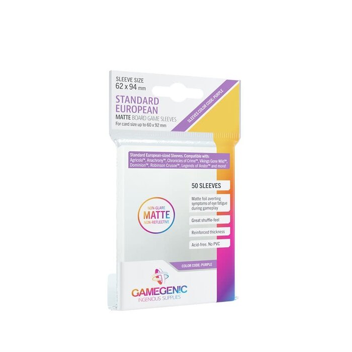 GameGenic Sleeves - 62x94mm GameGenic Matte - 50/pk (European Sized)