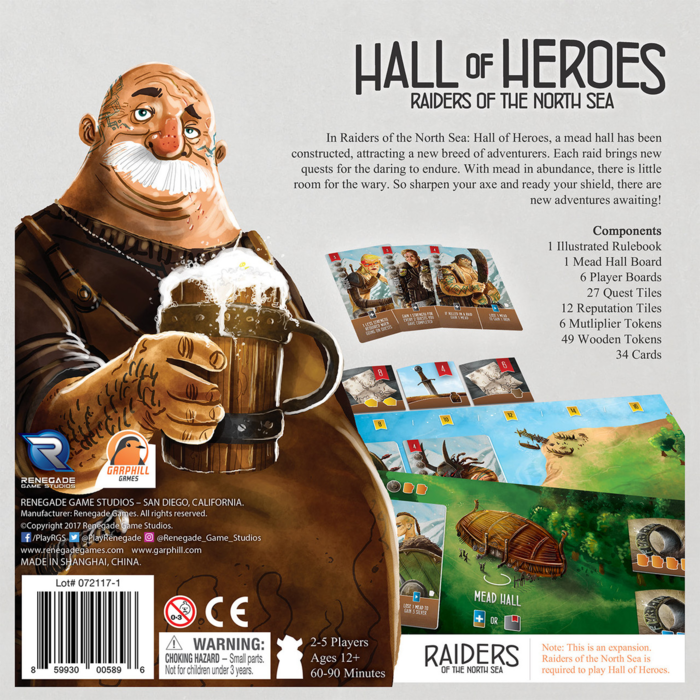Renegade Game Studios Raiders of the North Sea: Hall of Heroes Expansion