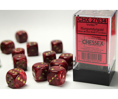Chessex 12d6 Dice Block (16mm): Vortex (Assorted Colours)