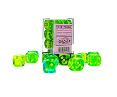 Chessex 12d6 Dice Block (16mm): Gemini Translucent (Assorted Colours)
