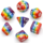 7-Piece RPG Dice Set: Rainbow