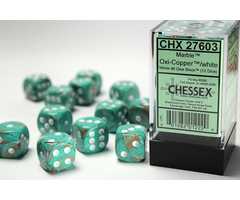 Chessex 12d6 Dice Block (16mm): Marble (Assorted Colours)